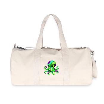 Krake - Recycelte Canvas-Sporttasche von Stanley/Stella - Naturweiß - Vorne