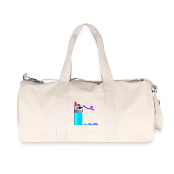 FEUERZEUG SCHWIMMEN TURMSPRINGEN - Recycelte Canvas-Sporttasche von Stanley/Stella - Naturweiß - Vorne