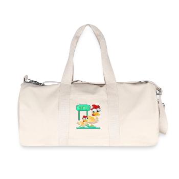 COURSE DE TRIATHLON - VOLAILLE POULET - Sac de sport en toile recyclée Stanley/Stella - blanc naturel - Devant