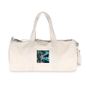 Steampunk Meerjungfrau Titanic - Recycelte Canvas-Sporttasche von Stanley/Stella - Naturweiß - Vorne