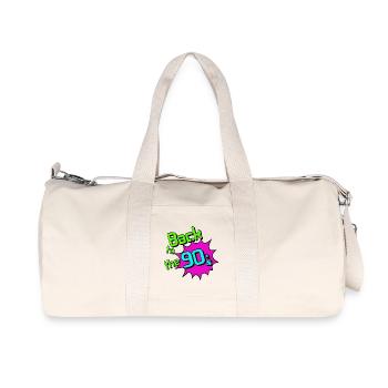 Fête des années 90 , Soirée à thème , Années 90 de retour (25) - Sac de sport en toile recyclée Stanley/Stella - blanc naturel - Devant