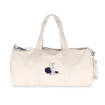 Karaffe mit verwelkter Rosenblüte, taranteln - Recycelte Canvas-Sporttasche von Stanley/Stella - Naturweiß - Vorne