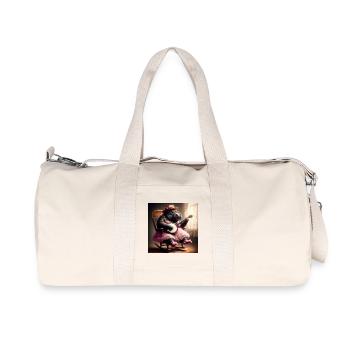 Hippopotamus Banjo - Recycled Canvas Sports Bag by Stanley/Stella - natural - Front
