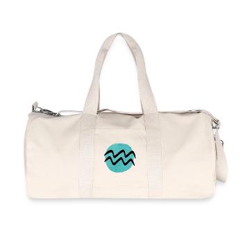 Signe du zodiaque Verseau - Sac de sport en toile recyclée Stanley/Stella - blanc naturel - Devant