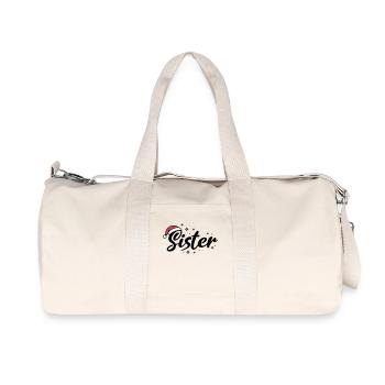 Weihnachtsmütze Sister Schwester - Recycelte Canvas-Sporttasche von Stanley/Stella - Naturweiß - Vorne