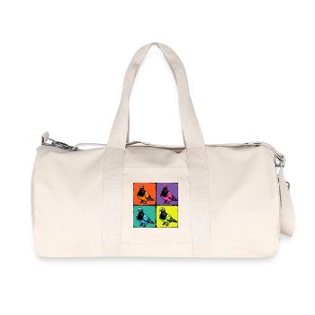 Pigeons colorés - Sac de sport en toile recyclée Stanley/Stella - blanc naturel - Devant