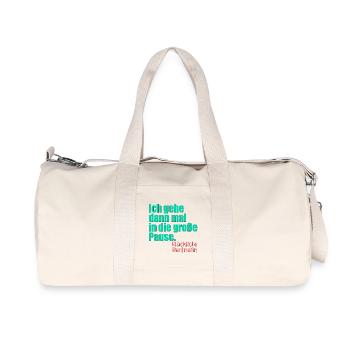 GLÜCKLICHE RENTNERIN RENTE - Recycelte Canvas-Sporttasche von Stanley/Stella - Naturweiß - Vorne