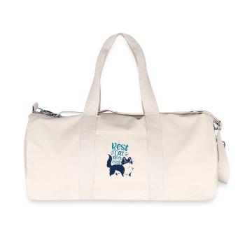 Meilleure maman chat de tous les temps - Motif de chat aimant - Sac de sport en toile recyclée Stanley/Stella - blanc naturel - Devant