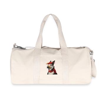 Vivid Mythical Bird Hybrid Design - Recycled Canvas Sports Bag by Stanley/Stella - natural - Front