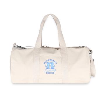 Sleep Is Good But Dancing Is Better - Recycled Canvas Sports Bag by Stanley/Stella - natural - Front
