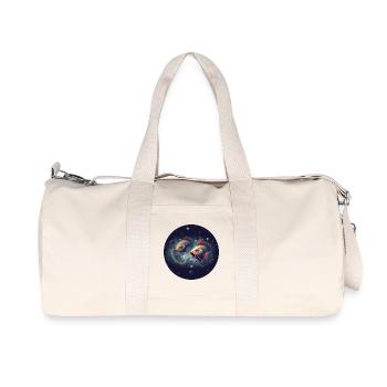 Poisson de l’espace dans la mer d’étoiles - Signe du zodiaque Poissons - Sac de sport en toile recyclée Stanley/Stella - blanc naturel - Devant