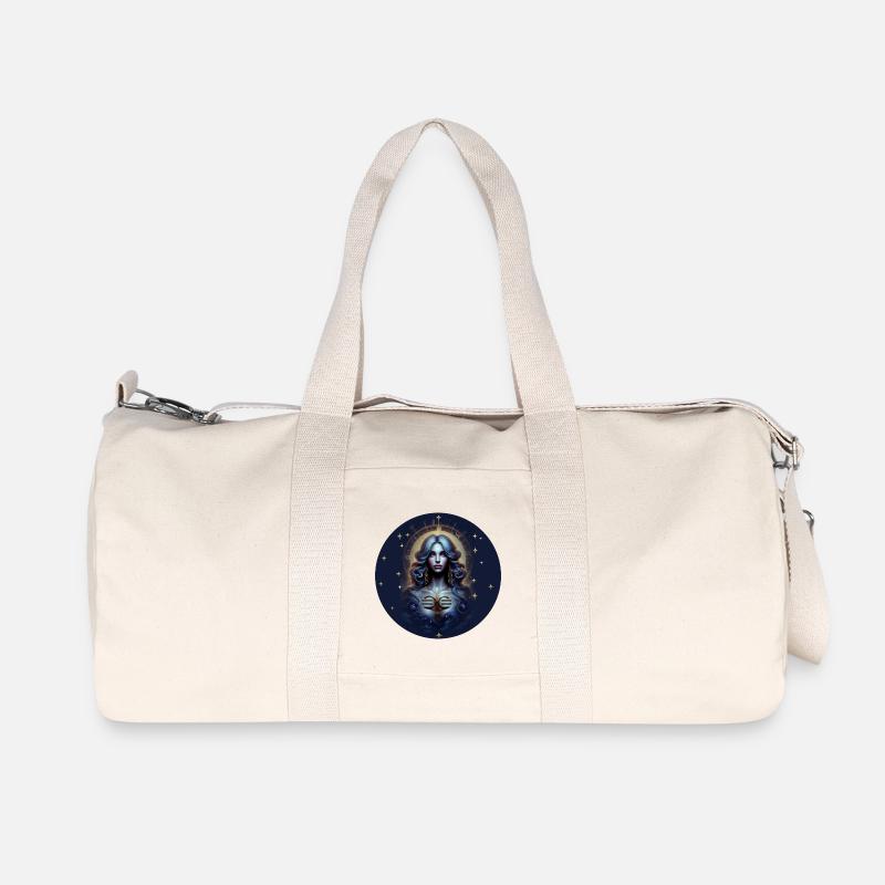 Mondschein Göttin Sternkreis - Sternzeichen Waage - Recycelte Canvas-Sporttasche von Stanley/Stella - Naturweiß