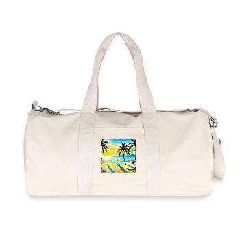 Beach - Recycelte Canvas-Sporttasche von Stanley/Stella - Naturweiß - Vorne