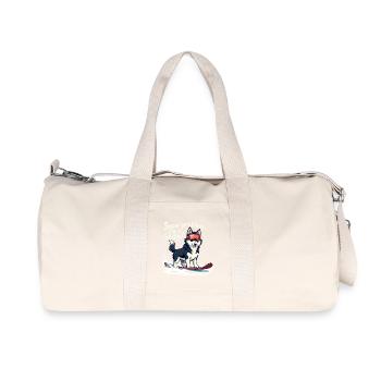 Pas de problème, je suis un husky ! - Sac de sport en toile recyclée Stanley/Stella - blanc naturel - Devant