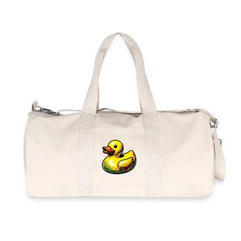Ente Ente Ente Ente Ente - Recycelte Canvas-Sporttasche von Stanley/Stella - Naturweiß - Vorne