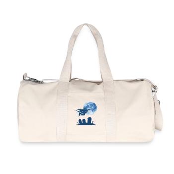 silhouetten, fliegende Geister, Monde, Gräber - Recycelte Canvas-Sporttasche von Stanley/Stella - Naturweiß - Vorne