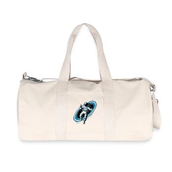 Cooler Astronaut im Weltraum mit Daumen hoch - Recycelte Canvas-Sporttasche von Stanley/Stella - Naturweiß - Vorne