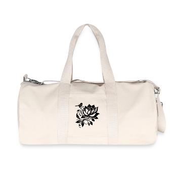 Le lotus noir et l'oiseau - Sac de sport en toile recyclée Stanley/Stella - blanc naturel - Devant