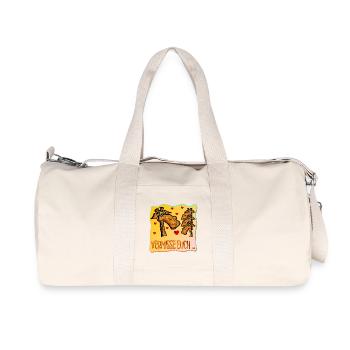 VERMISSE EUCH ABSCHIED TEAM GIRAFFE - Recycelte Canvas-Sporttasche von Stanley/Stella - Naturweiß - Vorne
