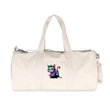 Crazy Cat - Recycled Canvas Sports Bag by Stanley/Stella - natural - Front