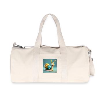 snail, slug, shell - Recycled Canvas Sports Bag by Stanley/Stella - natural - Front