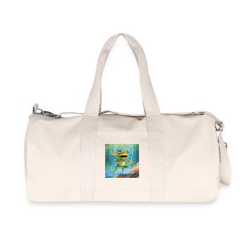 frog, amphibian, tree frog - Recycled Canvas Sports Bag by Stanley/Stella - natural - Front