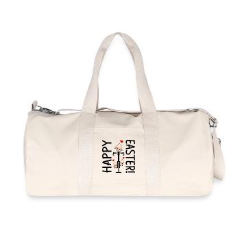HAPPY EASTER EGGS - CYCLING FAMILY - Recycled Canvas Sports Bag by Stanley/Stella - natural - Front