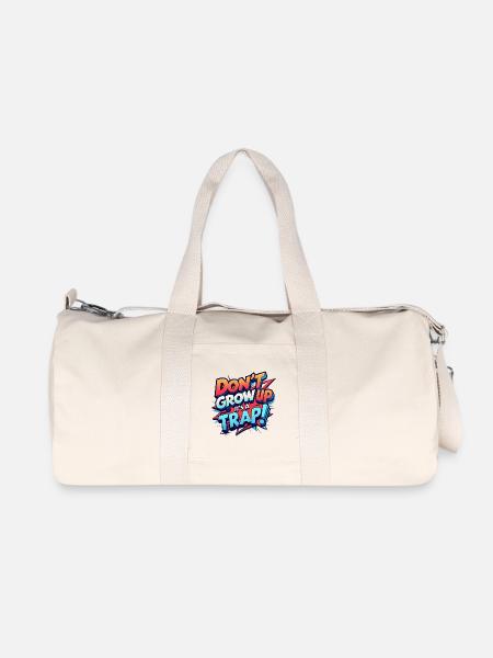 Don't Grow Up - Recycelte Canvas-Sporttasche von Stanley/Stella - Naturweiß