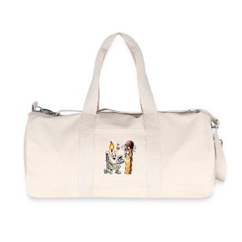 Candle loves match - Recycled Canvas Sports Bag by Stanley/Stella - natural - Front