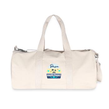 ABSCHIED PAUSE VATERTAG PAPA - Recycelte Canvas-Sporttasche von Stanley/Stella - Naturweiß - Vorne