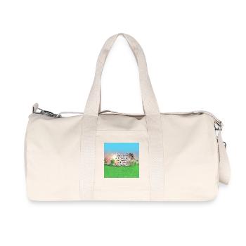 Kunst als Flucht Inspirierendes Design - Recycelte Canvas-Sporttasche von Stanley/Stella - Naturweiß - Vorne