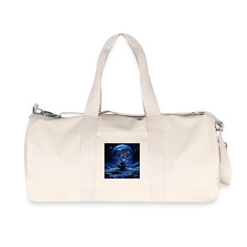 Batteur sur la Lune devant la Terre dans l’espace - Sac de sport en toile recyclée Stanley/Stella - blanc naturel - Devant