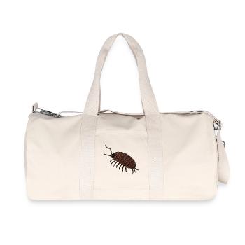 Illustration d’isopode rond, chemise culte, poudre de bois - Sac de sport en toile recyclée Stanley/Stella - blanc naturel - Devant