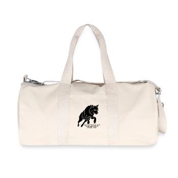 Wer den Wolf in sich kennt, fürchtet keinen Wald - Recycelte Canvas-Sporttasche von Stanley/Stella - Naturweiß - Vorne