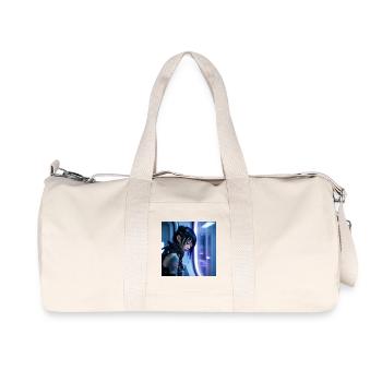 N-dless Nights: Cyberpunk girl after a mission - Recycled Canvas Sports Bag by Stanley/Stella - natural - Front