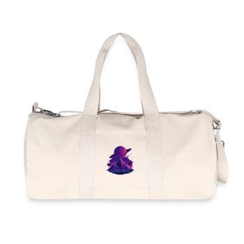 Cosmic Vaporwave Pyramids - Recycelte Canvas-Sporttasche von Stanley/Stella - Naturweiß - Vorne