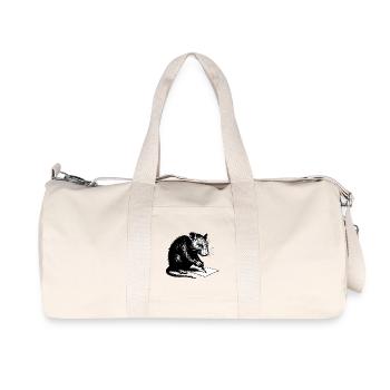 Rat écrit | Personnalisez le style Banksy - Sac de sport en toile recyclée Stanley/Stella - blanc naturel - Devant