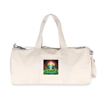 Fusel aus Zwei außergewöhnliche Freunde - Recycelte Canvas-Sporttasche von Stanley/Stella - Naturweiß - Vorne