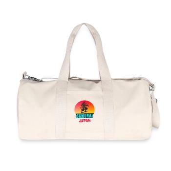 Samurai Japan Sonnenuntergang Design - Recycelte Canvas-Sporttasche von Stanley/Stella - Naturweiß - Vorne
