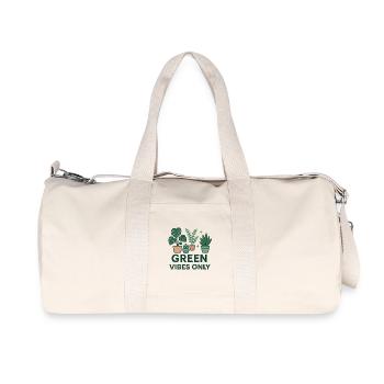 Green Vibes Only - Recycled Canvas Sports Bag by Stanley/Stella - natural - Front