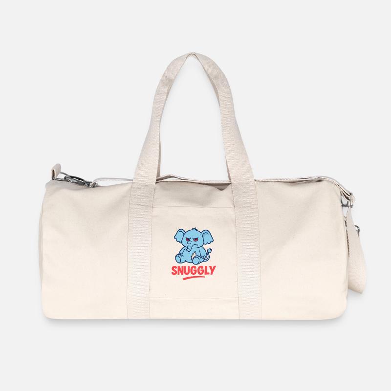 Grumpy Elephant - Recycled Canvas Sports Bag by Stanley/Stella - natural