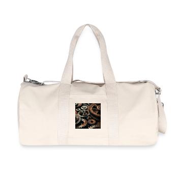 Mechanical Gears Design - Recycled Canvas Sports Bag by Stanley/Stella - natural - Front