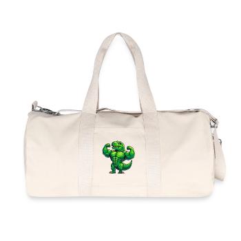 Starker Drachentrainer mit Muskel-Design - Recycelte Canvas-Sporttasche von Stanley/Stella - Naturweiß - Vorne