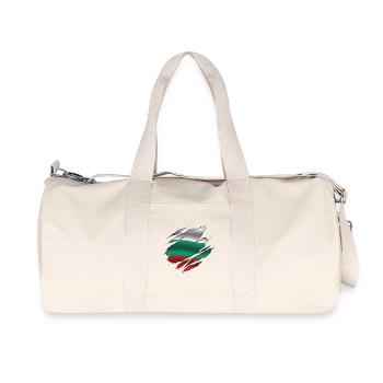 Bulgarien Flagge - Bulgarien - Zerrissene Flagge - Recycelte Canvas-Sporttasche von Stanley/Stella - Naturweiß - Vorne