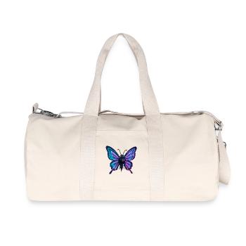 Neon Wings Metal Butterfly - Recycled Canvas Sports Bag by Stanley/Stella - natural - Front