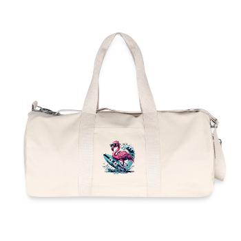 Surfing flamingo with style - Recycled Canvas Sports Bag by Stanley/Stella - natural - Front