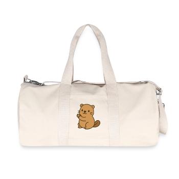 Süßes Biberbaby - Recycelte Canvas-Sporttasche von Stanley/Stella - Naturweiß - Vorne