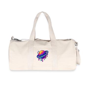 Neon Saturn - Recycelte Canvas-Sporttasche von Stanley/Stella - Naturweiß - Vorne
