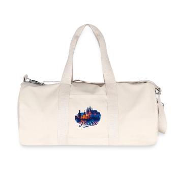 Prague Prague City Czech Republic Silhouette Gift - Recycled Canvas Sports Bag by Stanley/Stella - natural - Front