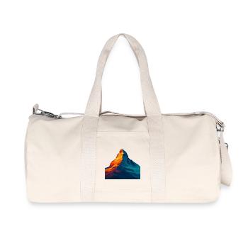 WPAP Style - Matterhorn, Mountain Switzerland - Recycled Canvas Sports Bag by Stanley/Stella - natural - Front